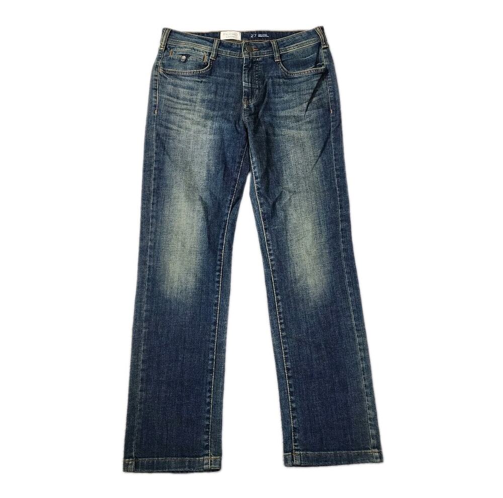 Pilcro Anthropologie Womens Mid Rise Straight Leg Medium Wash Womens Size 27